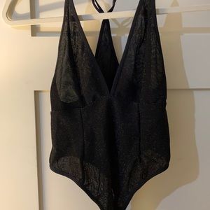 Dynamite size small thong sparkly bodysuit